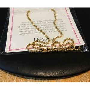 NWT Gold Tone Bead Chain by JK Thirtyone (C604)